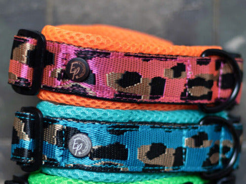 Air Mesh Halsband 3,5 cm Leopard