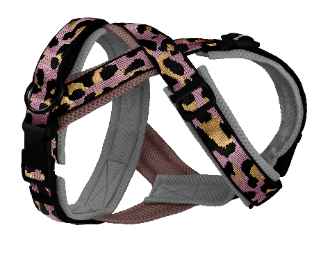 Doppel X Geschirr XS/S - S/M - Leopard