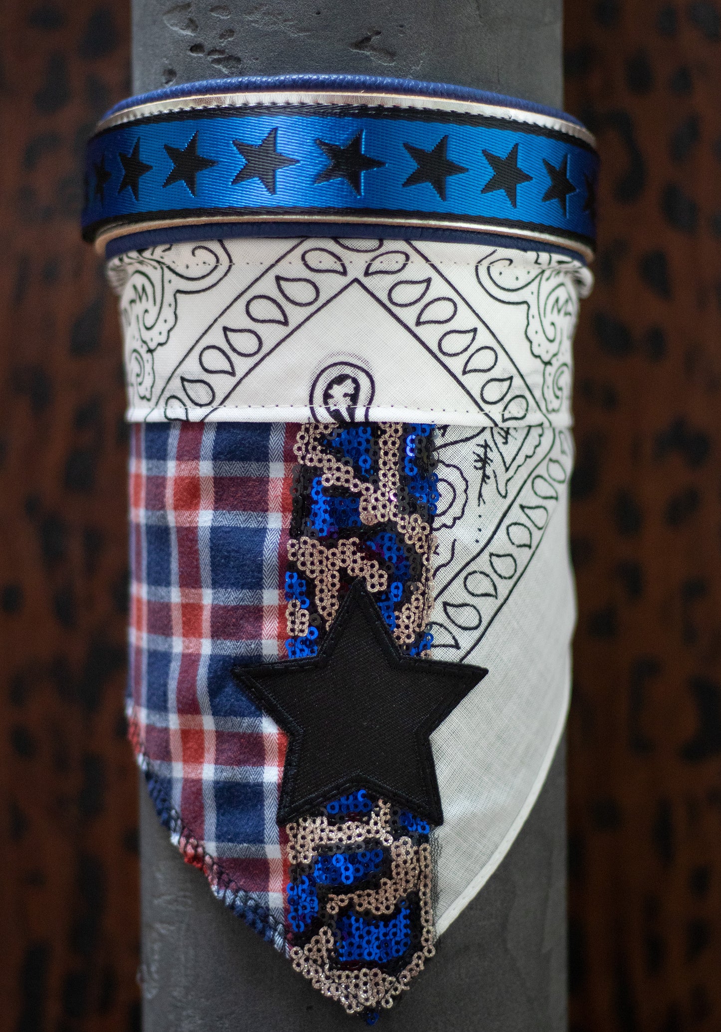 Poshy Paisley Bandana - Weiß-Karo Flanell Hemd-Stern