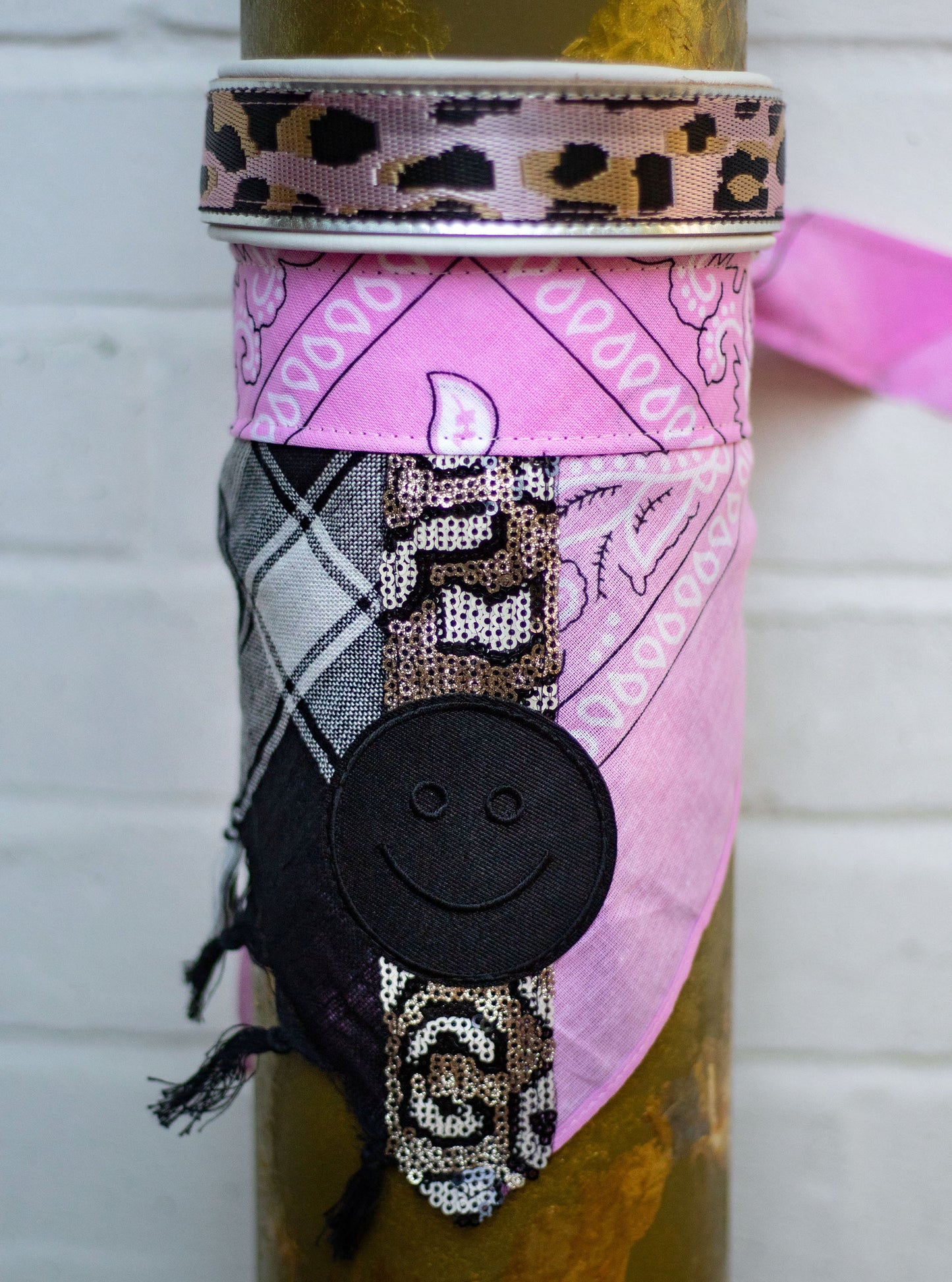 Poshy Paisley Bandana - Rosa-PaliSchwarz-Smiley