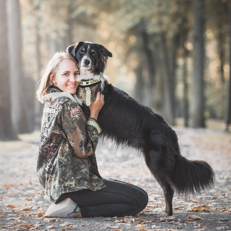 Pawtner Look - Jacke & Halstuch