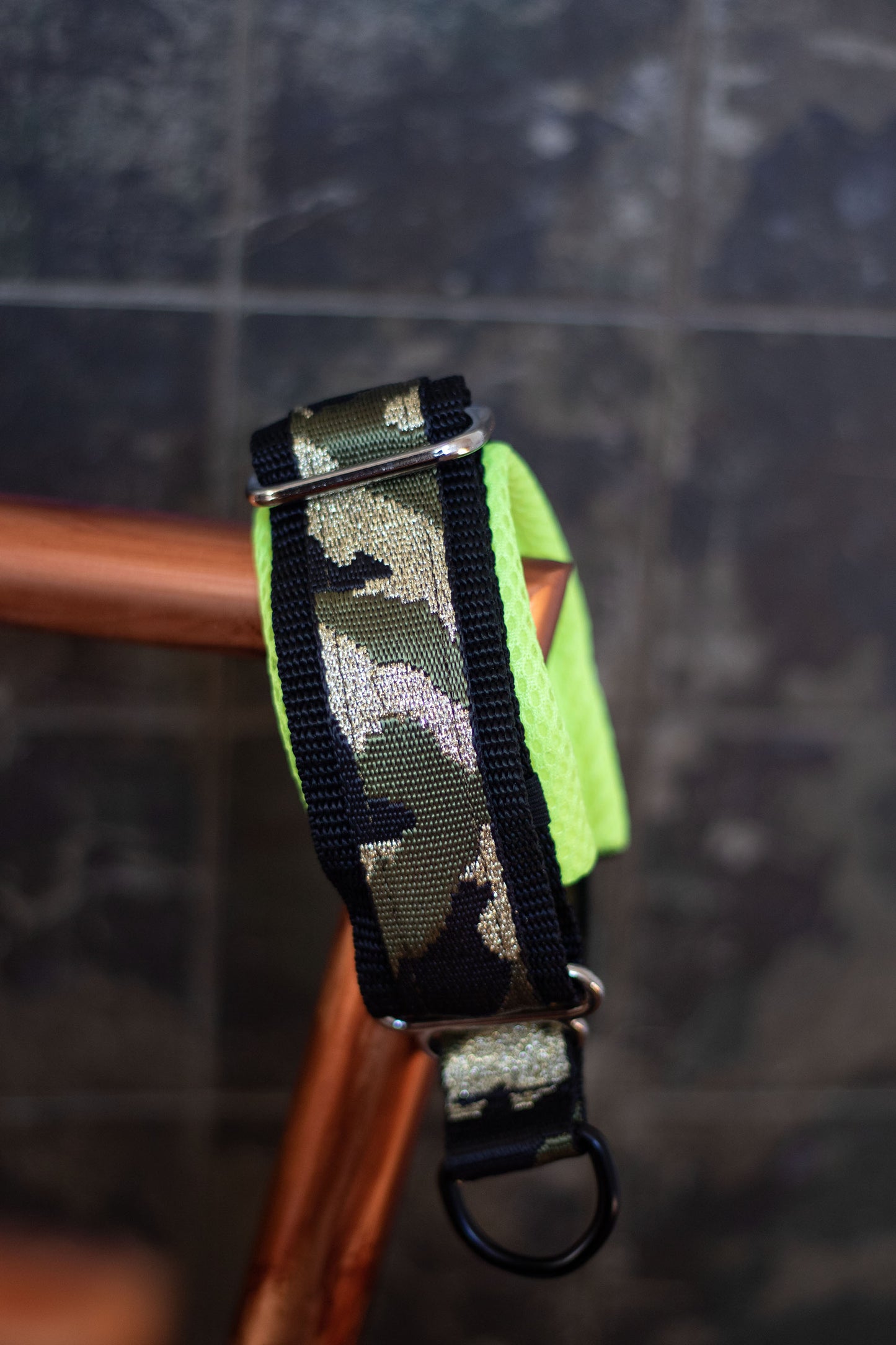 Zugstopp Halsband 5 cm auf 2,5cm D-Ring Camouflage