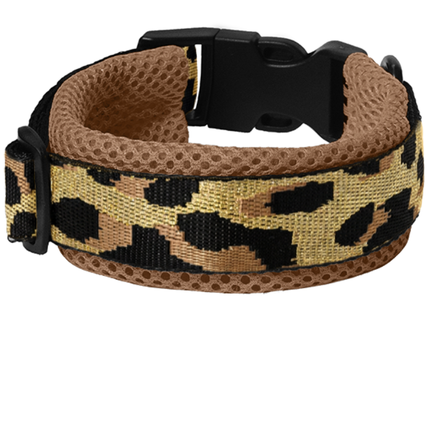 Air Mesh Collar 3.5 cm Leopard