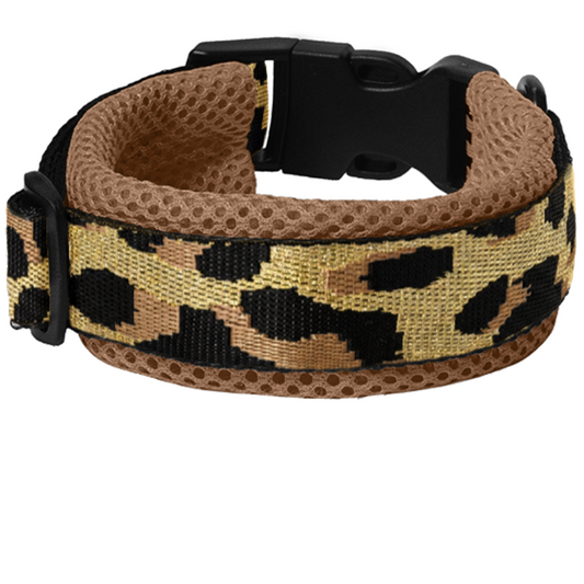 Air Mesh Collar 3.5 cm Leopard