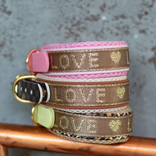 Biothane Halsband schmal 2cm für kleine Hunde - Love