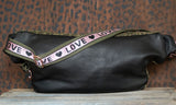Bum Bag Extra Large Oliv Leopard mit schwarzem Leder