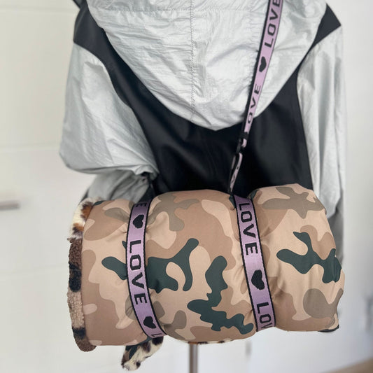 Hunde Outdoor Decke Camouflage Oliv groß 70x90 cm Mauve
