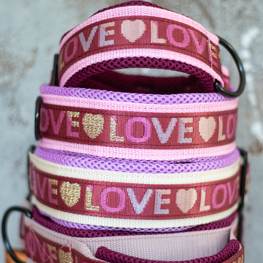 Air Mesh Halsband 5cm Love
