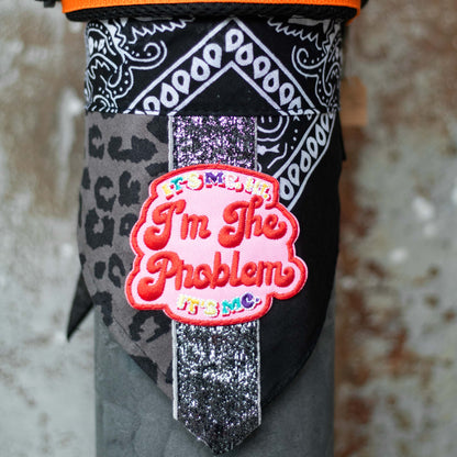 Poshy Paisley Bandana - Schwarz- Leopard- I am the Problem