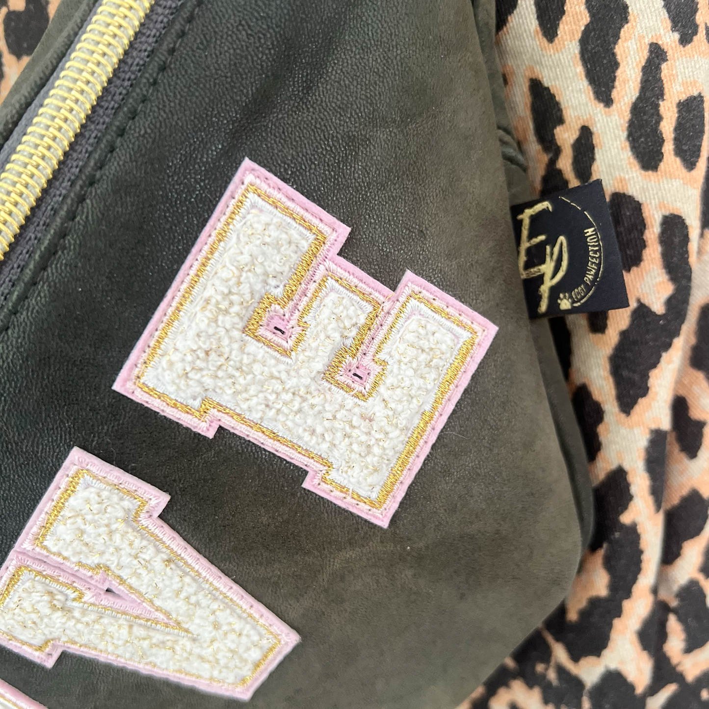 Gas Bag made of Leopard Outdoor Fabric Love Copper Webbing